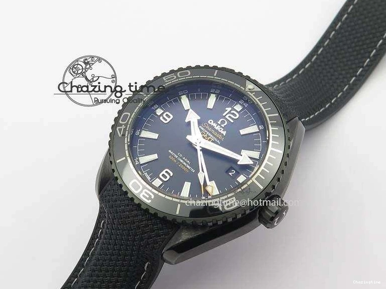 0502 Planet Ocean 45mm Real Ceramic BP-Maker Best Edition Black Dial On Nylon Rubber Strap A TopPick 8185